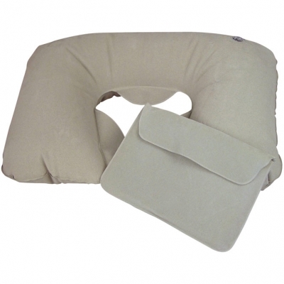 Inflatable soft travel pillow