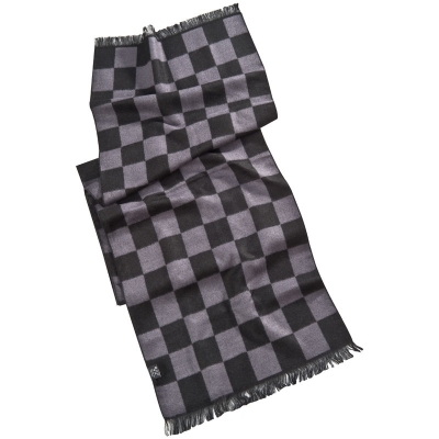 Scarf with chess pattern