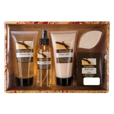 Papaya bath set (150ml shower gel, body spray 140ml, body lotion and bath salt)