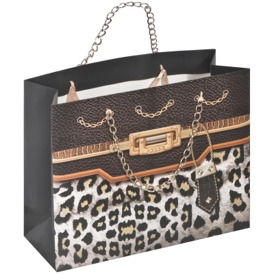 Handbag gift bag with metalchain handles