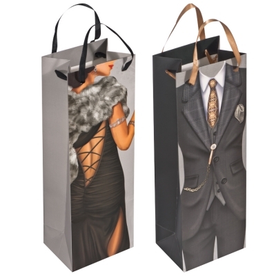 Gift bag man/woman - size for a wine bottle