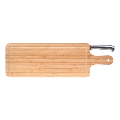 Chopping board with knife