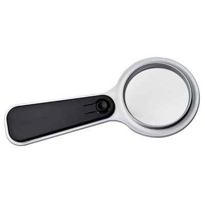 Plastic magnifier with white LED