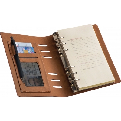 A6 business notebook with binder and calendar