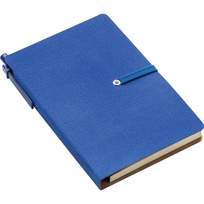 Notebook with sticky markers