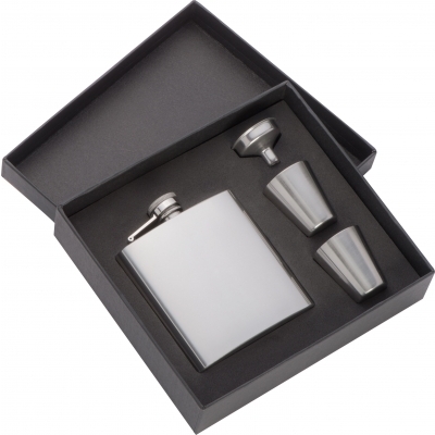 Hipflask set with 2 cups