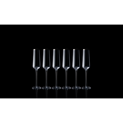Set of 6 champagne glasses