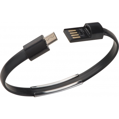 Silicone wristband for Data - or Power transfer