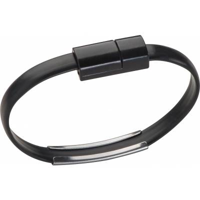 Silicone wristband for Data - or Power transfer
