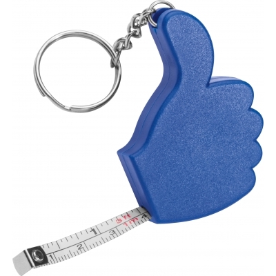 Keychain with measure tape