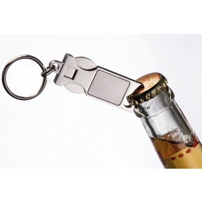 Keychain with shopping coin and bottle opener