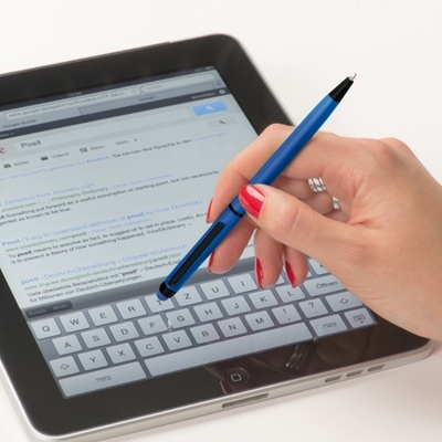 Metal ball pen with touch function