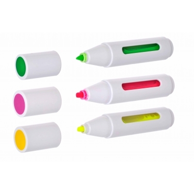 3 highlighters in holder