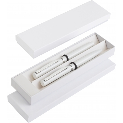 Metal ball pen and rollerball in gift box