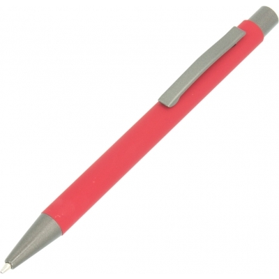 Metal rubberized ball pen