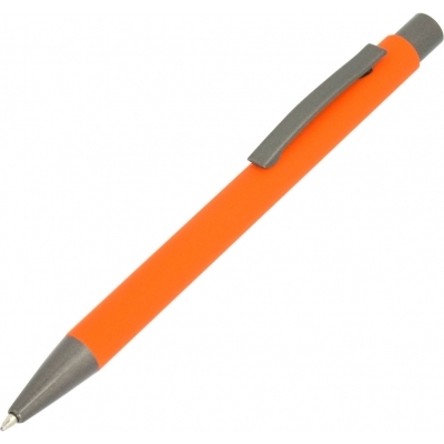 Metal rubberized ball pen