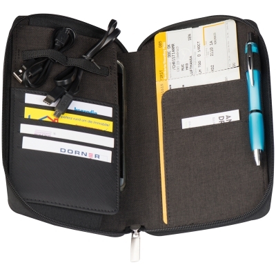 Travel wallet with powerbank