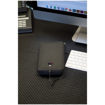 Travel wallet with powerbank