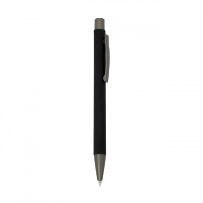 Metal rubberized ball pen