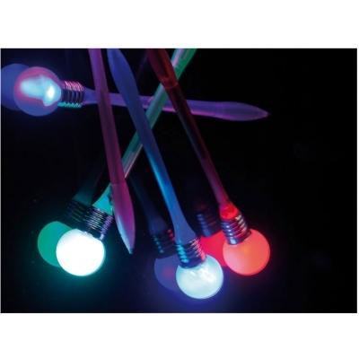 Plastic pen with glowing ball