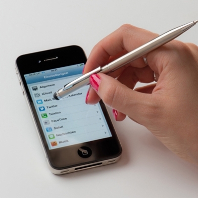 Stainless steel pen with touch function