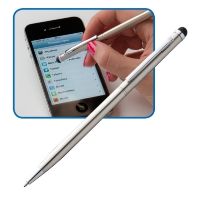 Stainless steel pen with touch function
