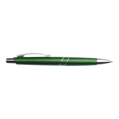 Ball pen with silver-coloured ornamental rings