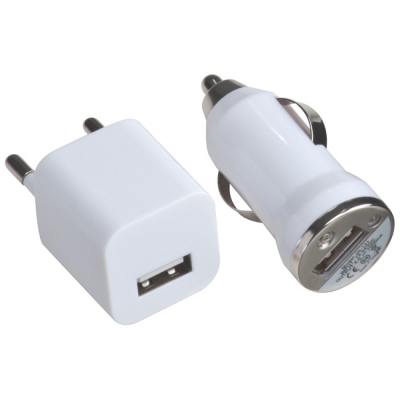 Travel set - EU plug, USB charger