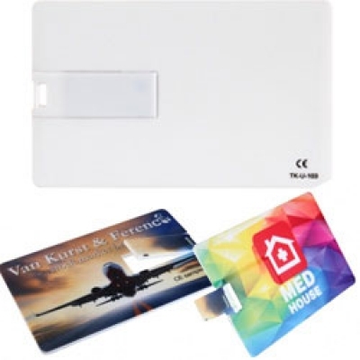 Plastic card-shaped USB stick