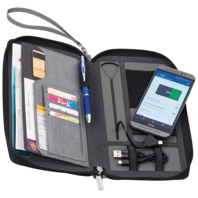 Conference folder with power bank 4000 mAh