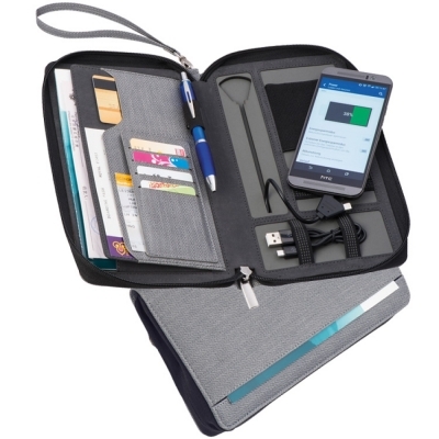 Conference folder with power bank 4000 mAh