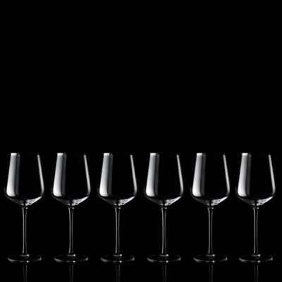 Set of 6 white wine glasses