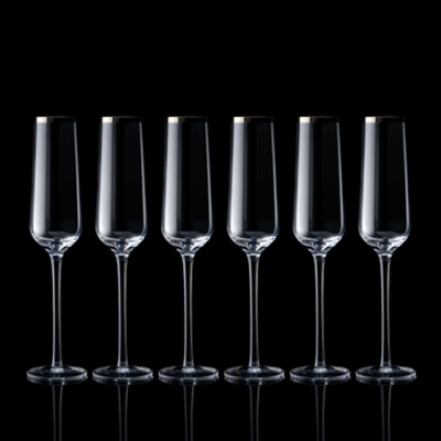 Set of 6 champagne glasses