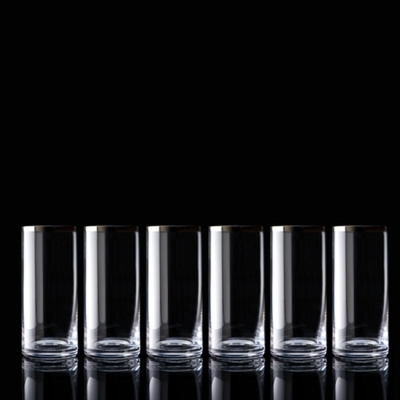 Set of 6 tall drinking glasses