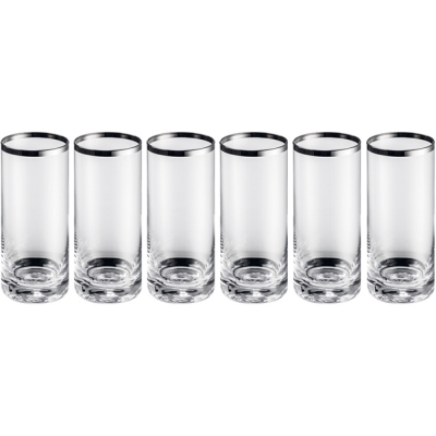 Set of 6 tall drinking glasses