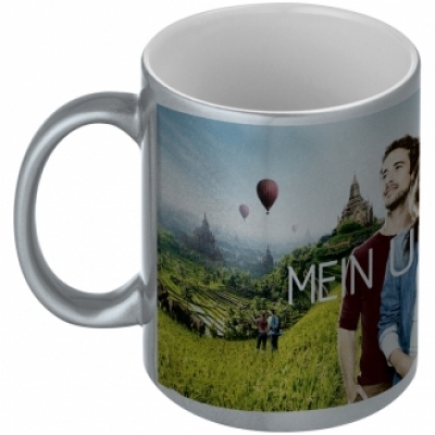 Metallic finish mug
