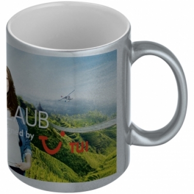 Metallic finish mug