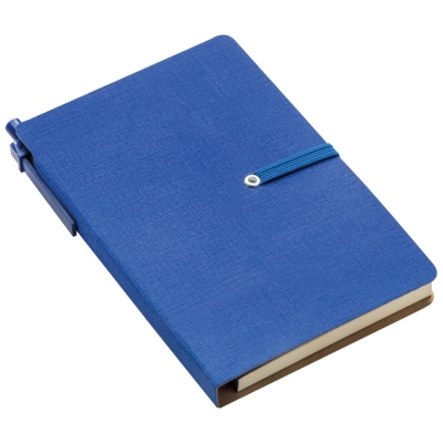 Notebook with sticky notes