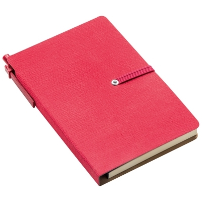 Notebook with sticky notes
