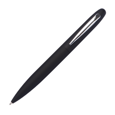 Metal twist ballpen with rubberized shaft