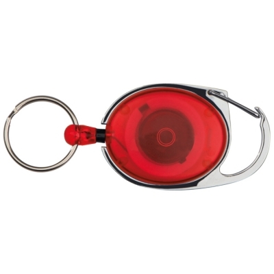 Retractable keyring with carabiner