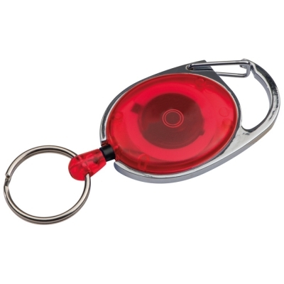 Retractable keyring with carabiner