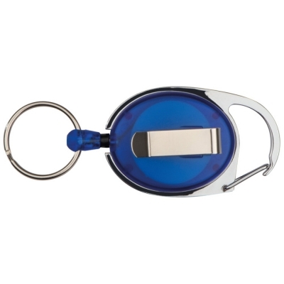 Key chain with carabiner and extensible key ring