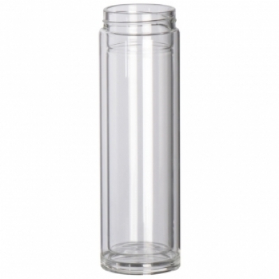 Glass bottle with bamboo cover and a filling capacity of 420ml