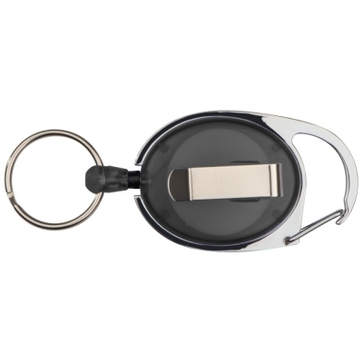 Key chain with carabiner and extensible key ring