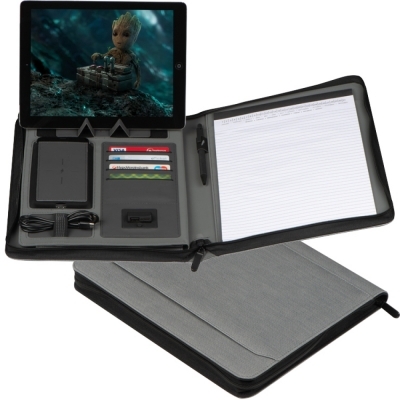 Conference folder with power bank