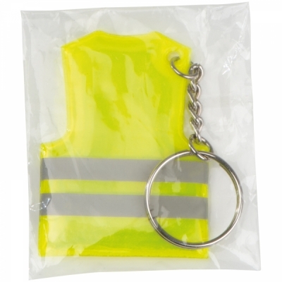 Keyring in the shape of a safety vest