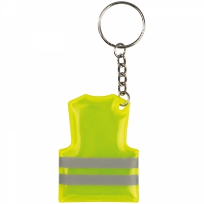 Keyring in the shape of a safety vest