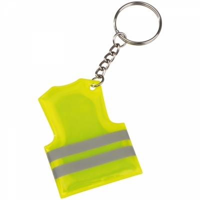 Keyring in the shape of a safety vest