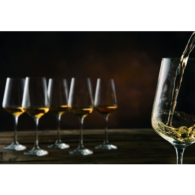 Set of 6 white wine glasses Vanilla Season MORETON 6, 250 ml